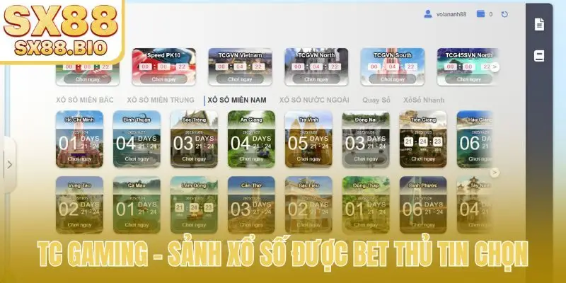 TC Gaming - Sảnh xổ số được bet thủ tin chọn